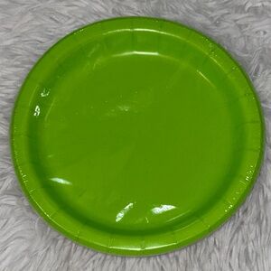 Vibrant Neon Green Party Plates Small 6 3/4 in